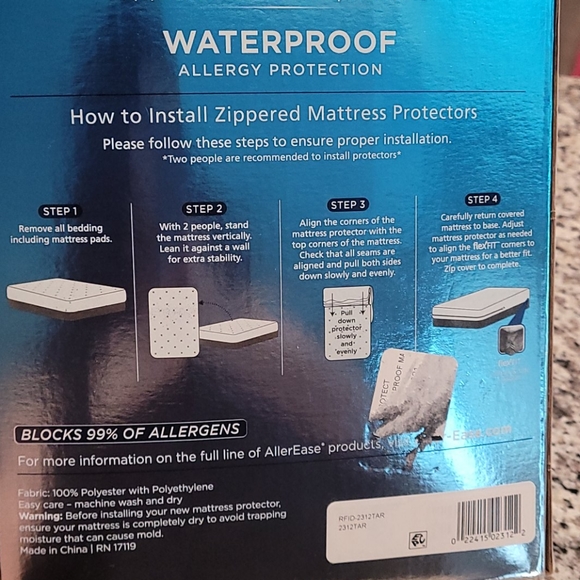 Allerease zippered mattess protector. - Picture 6 of 8